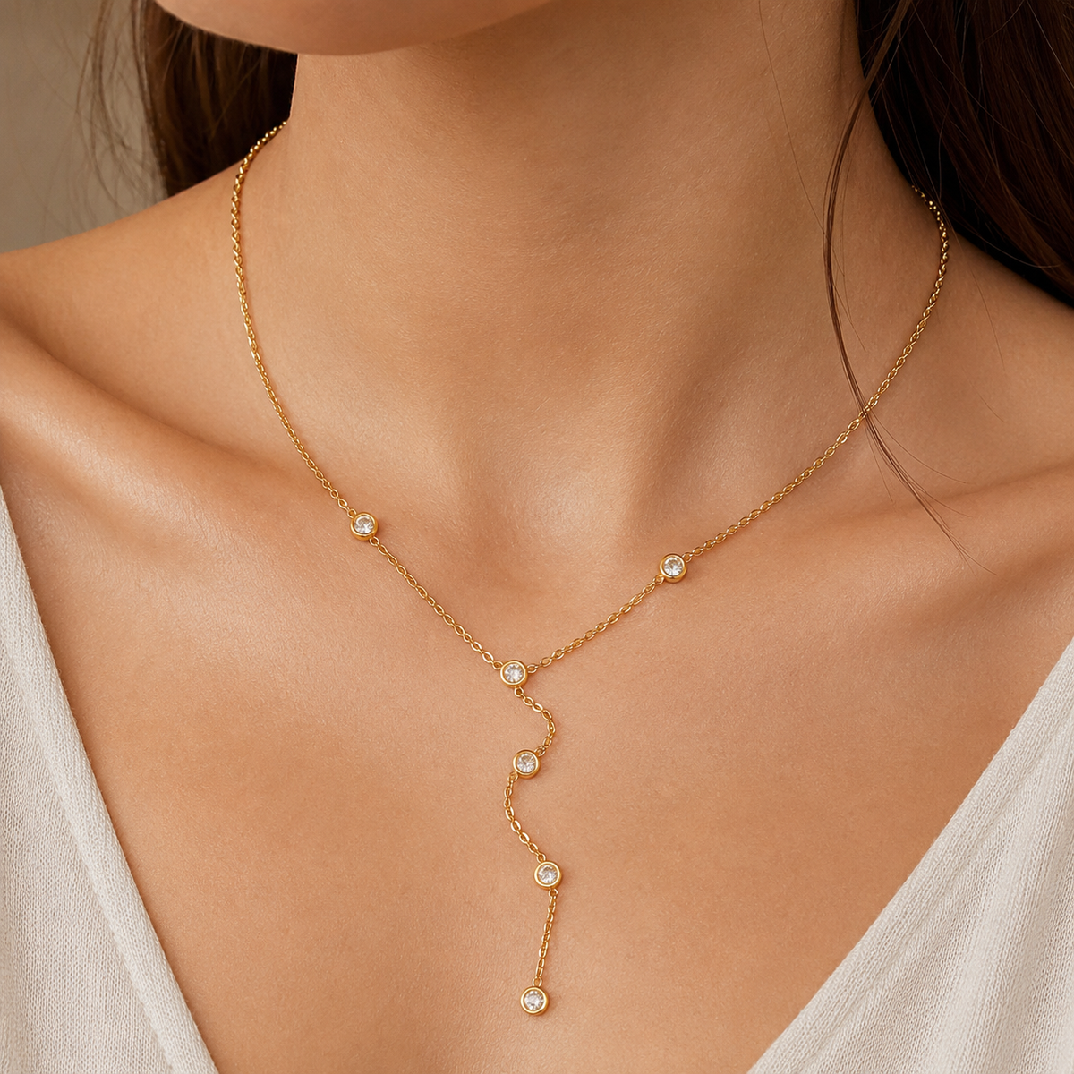 Naszyjnik minimalistyczny typu lariat, MySentia